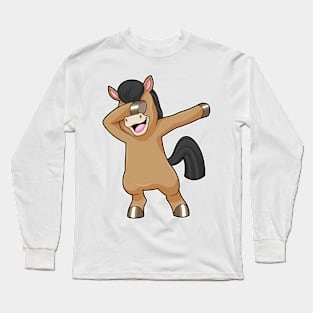 Horse at Hip Hop Dance Dab Long Sleeve T-Shirt